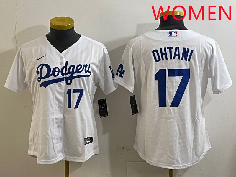 Women Los Angeles Dodgers #17 Ohtani White Game 2025 Nike MLB Jersey style 3188